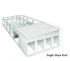 Single Slope Steel Structure Warehouse